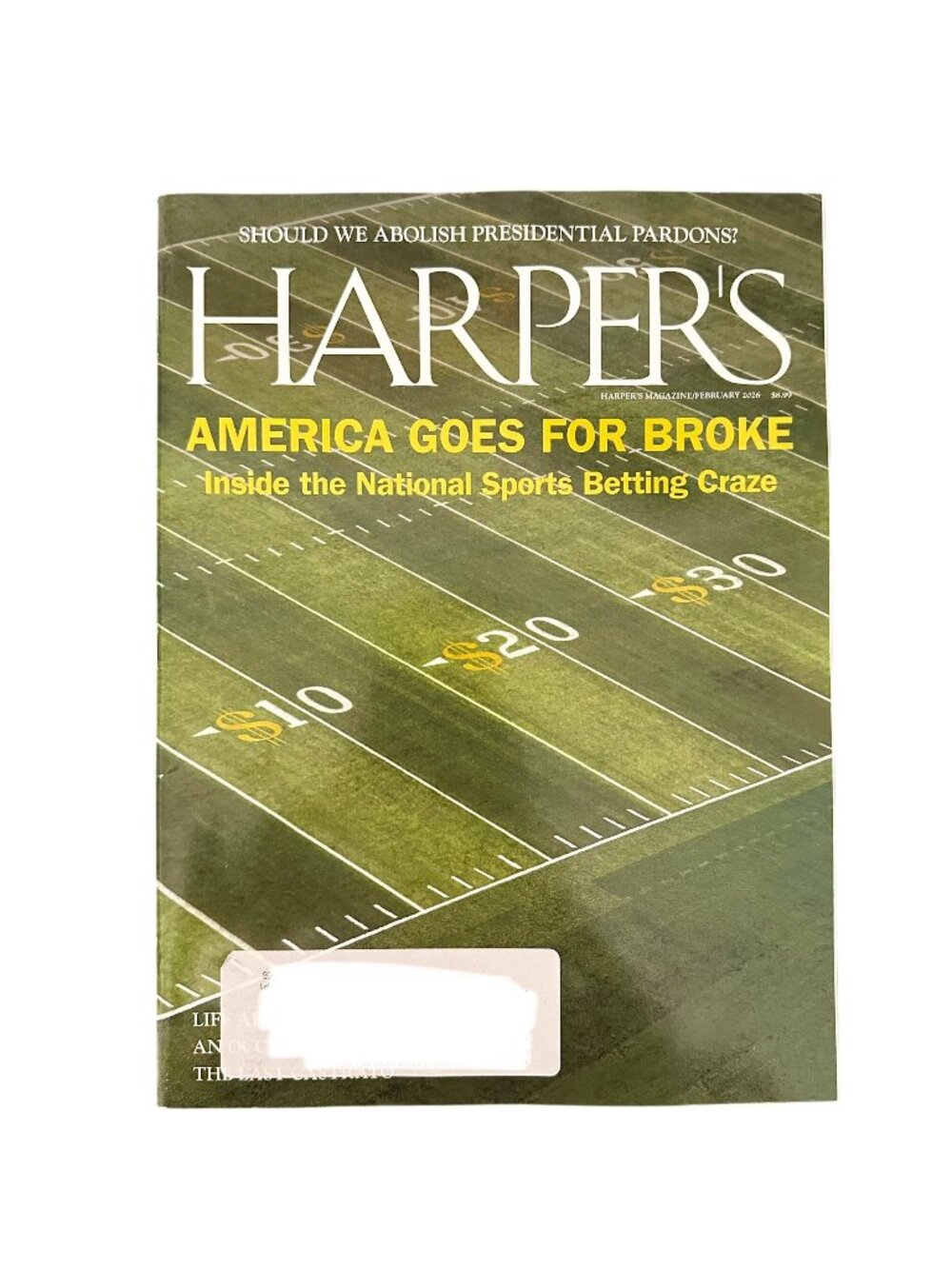 Harpers Magazine February 2026 America Goes Broke National Sports Betting Craze